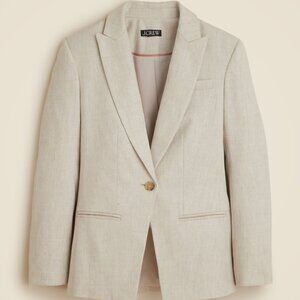 J. CREW Size 00 Alexandra Blazer in Stretch Linen Blend Flax $248